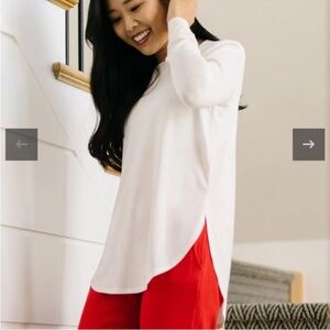 Zyia Active White Perfect Swoop Long Sleeve T - XXXL - NWT